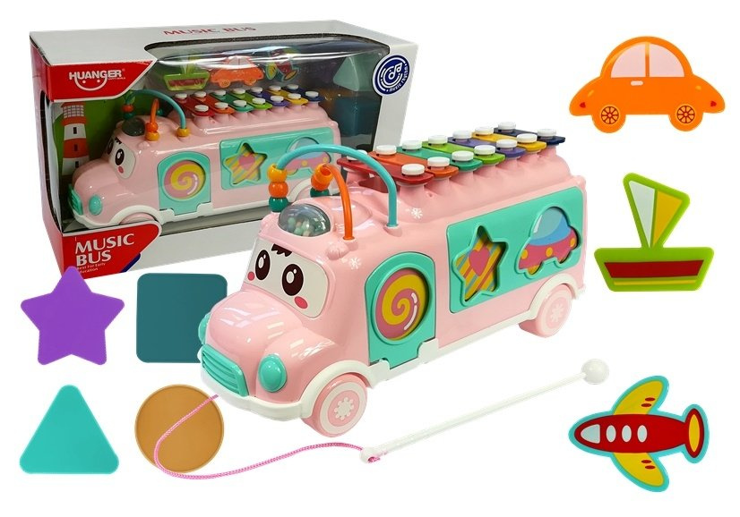 Magical Bus with Sorter Xylophone Mint and Pink Toys \ Toys of newborns