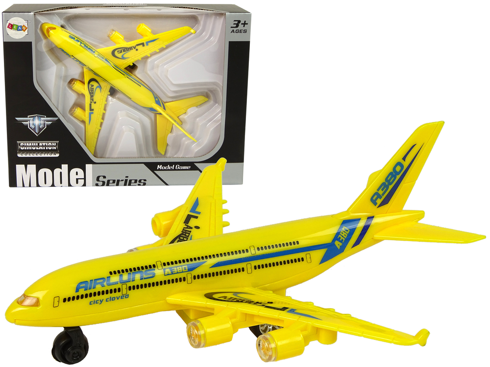 Passenger Plane Yellow Powered Lights Sounds Toys Planes