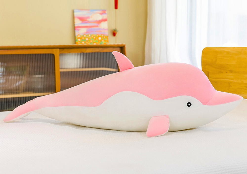 Pink dolphin plush online