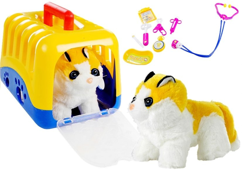 Plush Cat in a Cage + Vet's Accesories Toys \ Plush toys