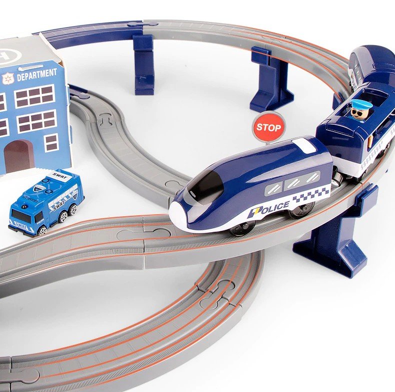 Police Town Train Set Blue 203 km/h | Toys \ Train sets and racing tracks