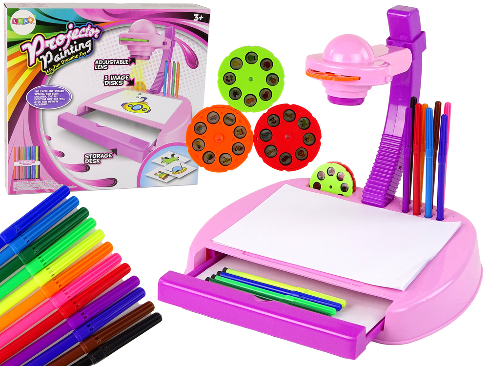 Plastic Trace And Draw Projector Toy Game Drawing Board For Age 3+