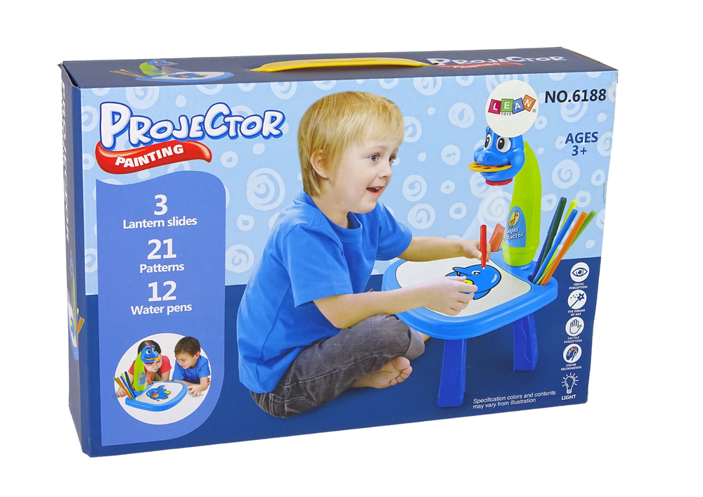 mykiddocare Painting Projector | Learn to Draw Dino Blue