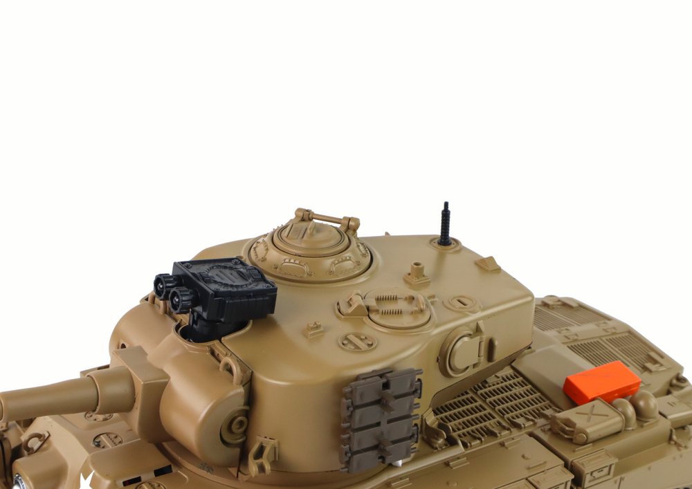 RC Tank 1:18 Cannon Smoke Shield Sounds Brown, Toys \ R/C vehicles