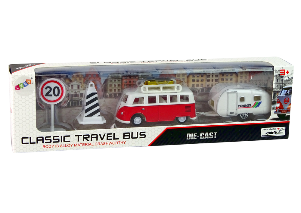 Kids Children White Motorhome Camper Van Diecast Toy Car Vehicle