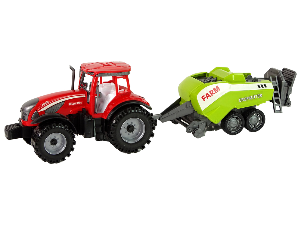 Red Farm Tractor with Green Seeder Friction Drive | Toys \ Tractors