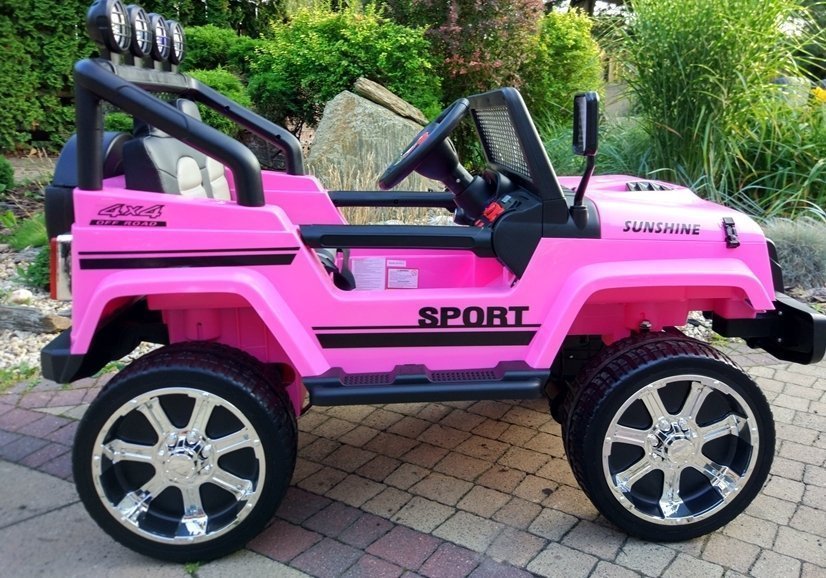 pink electric jeep