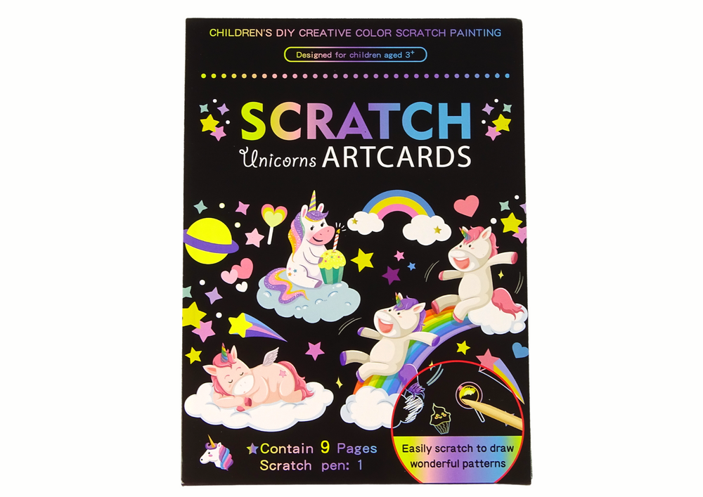 Scratch Coloring Book For Kids Unicorns Toys \ Creative toys