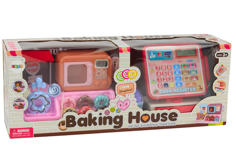 Set Donut Shop Confectionery Cash Register Microwave Toys \ Household