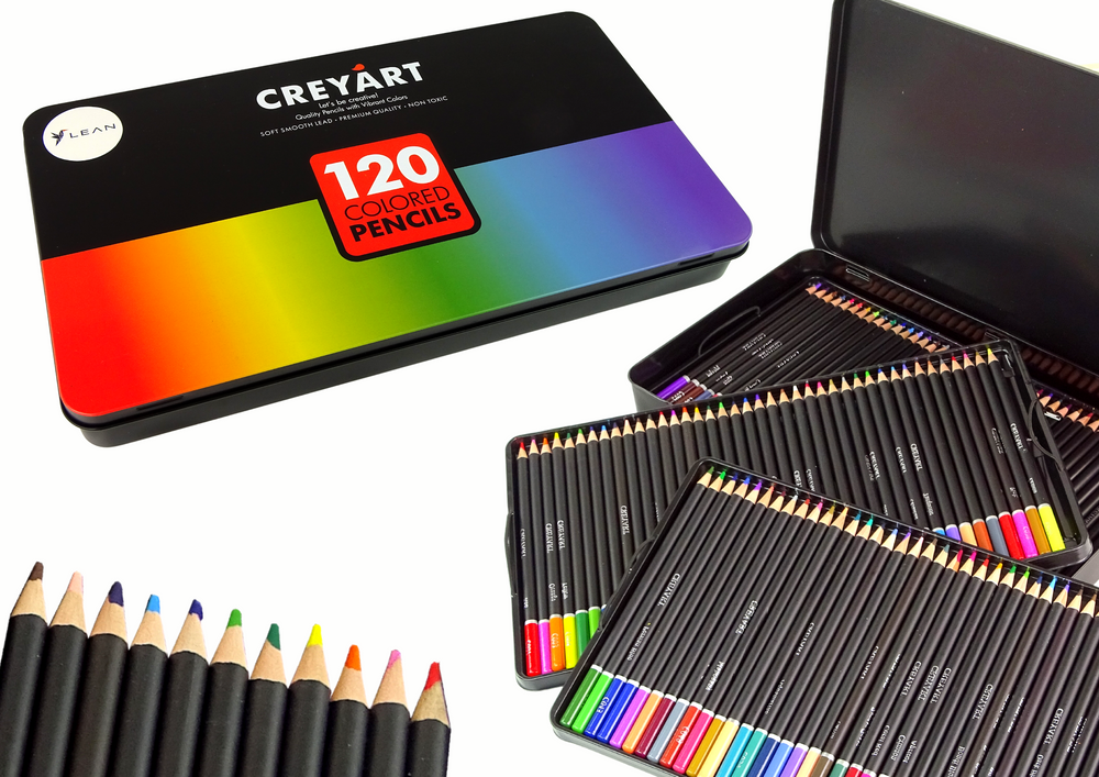 Crayons KALOUR Crayon De Couleur Set Sketch Crayon De Couleur Set Graffiti  Oil Color Lead Gift Box Art Coloring Peinture Set 230614 Du 44,21 €
