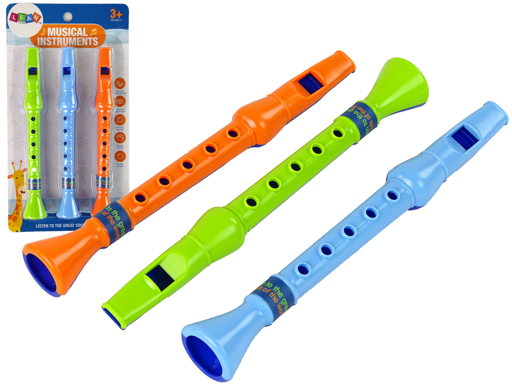 Set of Three Flutes for Children Animals Toys \ Music and instruments