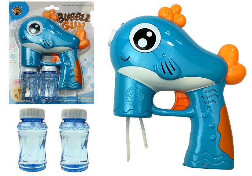 Soap Bubble Gun Battery Operated Blue Toys Bubbles