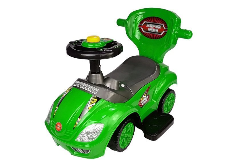 Toddlers Ride On Push Along with Parent Handle Mega Car 3in1 Green ...