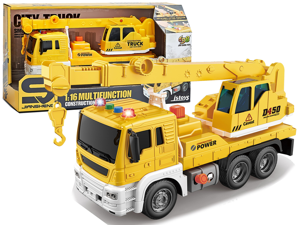 Truck Crane Construction 1:16 Yellow Sound | Toys \ Cars