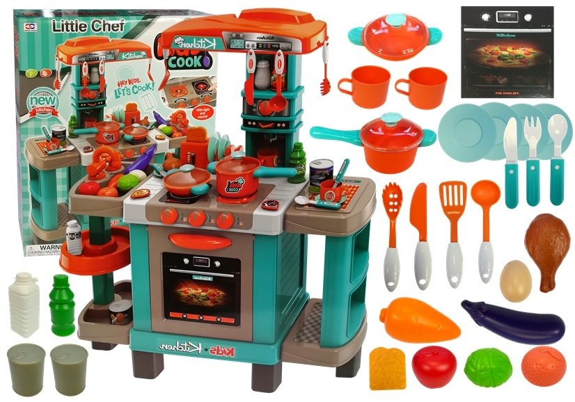 Turquoise Kitchen for little Chef, Toys \ Household appliances and  kitchens