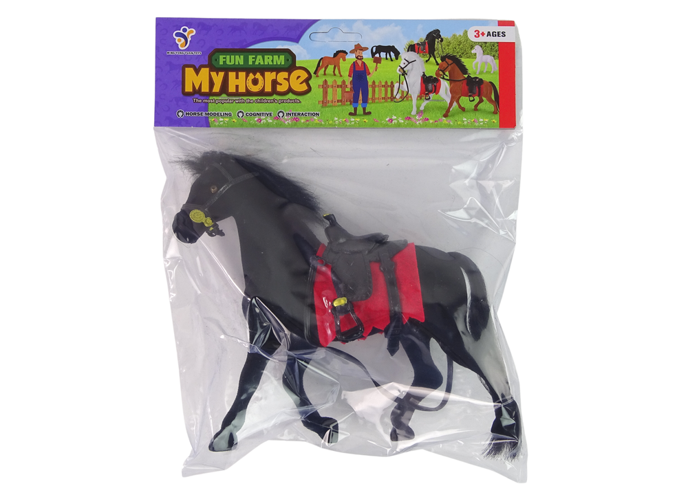 Velvet Figure Black Horse Red Saddle | Toys \ Educational toys Toys ...