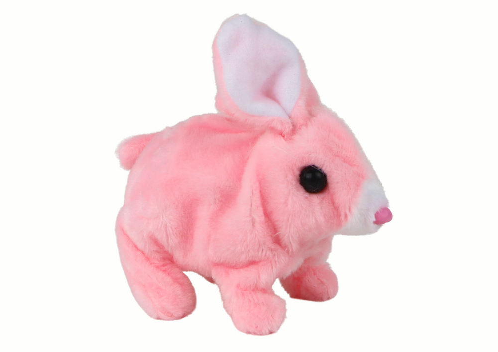 Walking Bunny Interactive Toy Short Hair Pink 