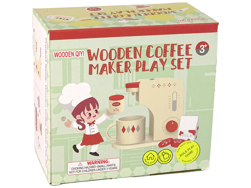 Wooden Coffee Maker Kitchen Accessories Kids | Toys \ Zabawki drewniane ...