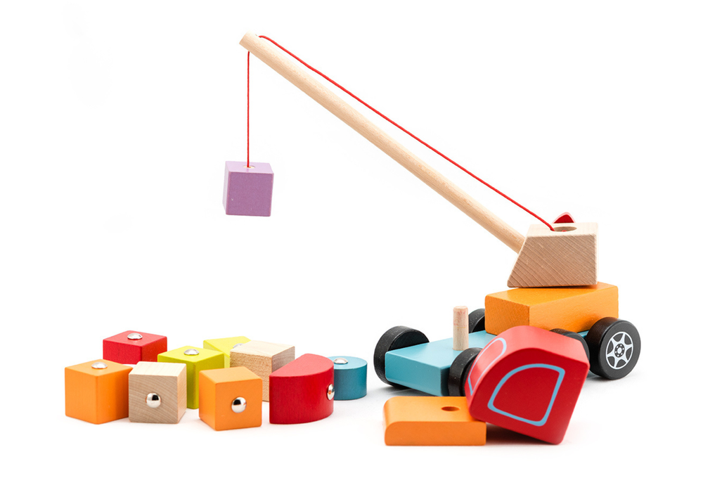 Wooden Educational Crane Blocks 13982 Wooden Toys \ Educational