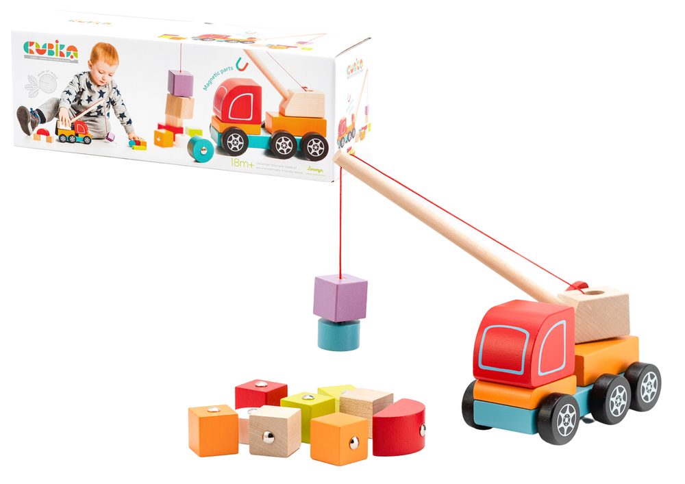 Wooden Educational Crane Blocks 13982 Wooden Toys \ Educational