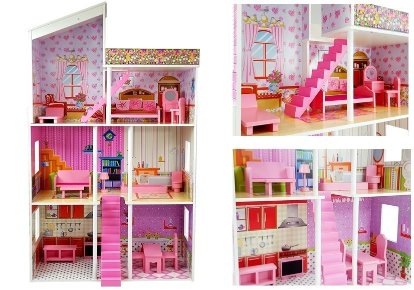 Wooden two-story dollhouse Klaudia