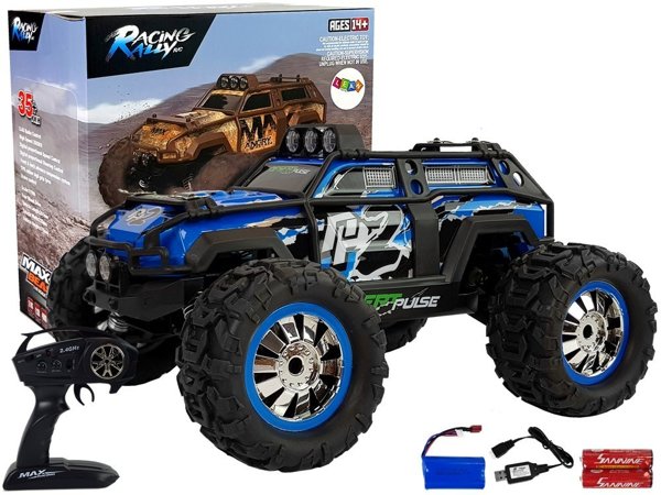  Rally Car Remote Controlled Blue 2.4G 1:18 35km/h