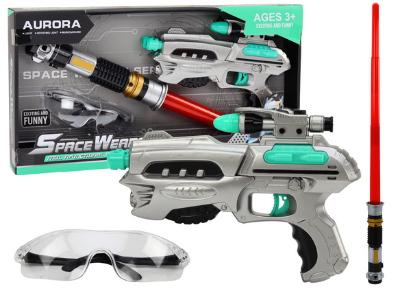  Space Lightsaber Set Gun Safety Glasses