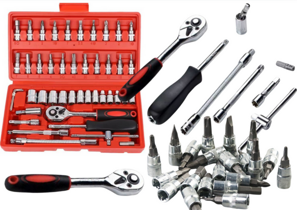 1/4" Socket Wrench Set - 46 Pieces in a Case