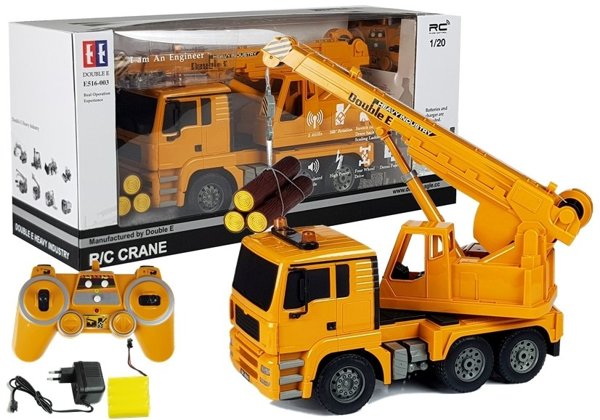 2.4G Remote-Controlled Crane Truck with Timber