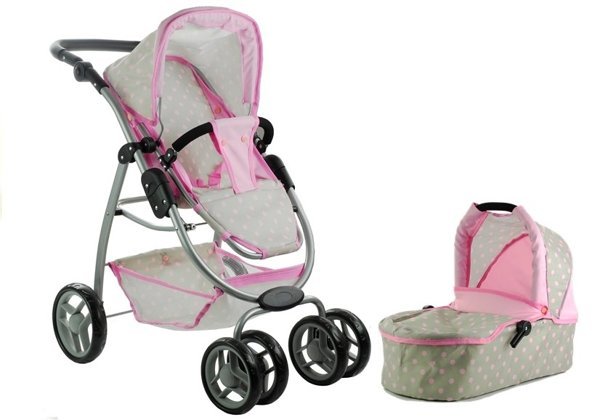 2in1 Doll Bogie and Stroller Alice - Grey