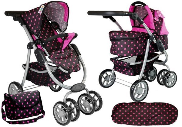 2in1 Stroller with Black and Pink Bag