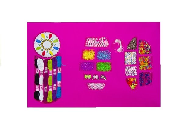 3 in 1 Jewellery Making Kit Beads Charms Floss DIY Creative Set