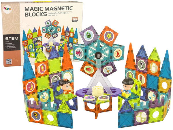 3D Magnetic Building Blocks Ferris Wheel 155 pieces