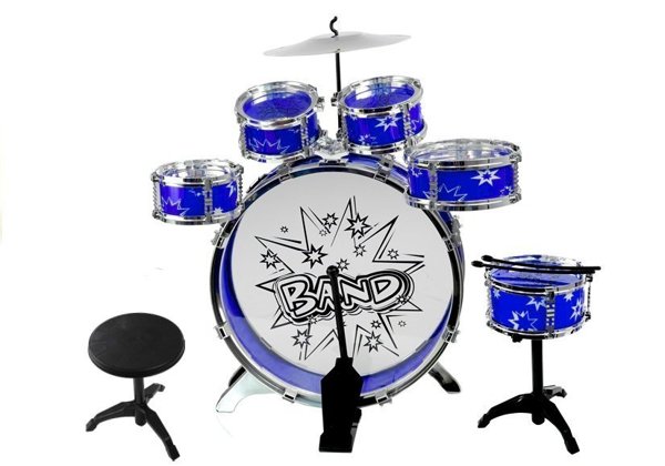 6 Drums With Disc Set For Young Drummer Blue