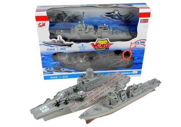 Aircraft Carrier + Battleship 2in1 + Airplanes