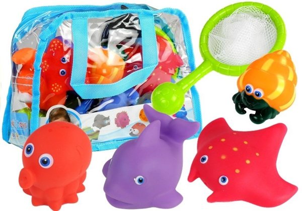 Aquatic Animals Set for Bathing + Strainer 