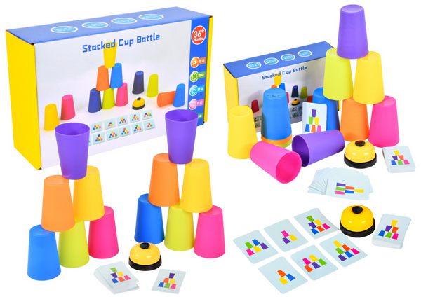 Arcade Game Stacking Cups Cards Bell