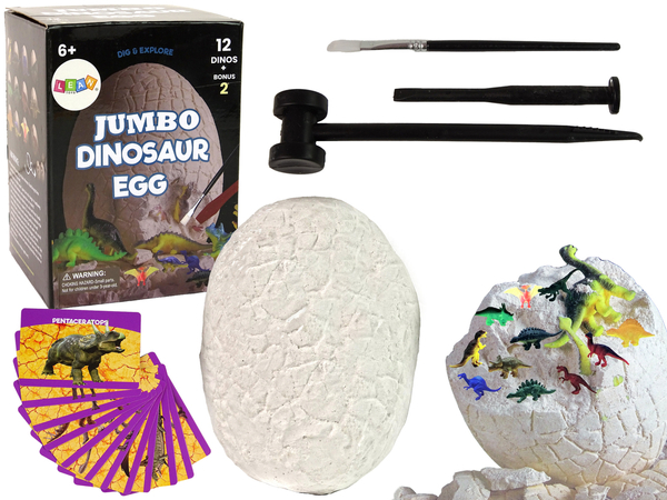 Archaeology Excavation Set Huge Egg 12 Figure Dinosaur