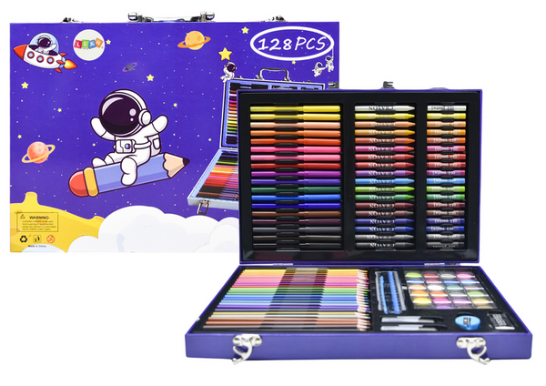 Art Set in a Suitcase with a Spaceman Blue 128 EL