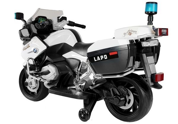 BMW Police Motorcycle White - Electric Ride On Motorbike 