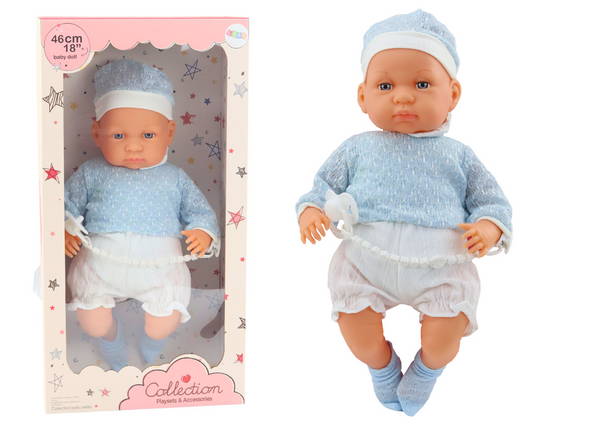 Baby Doll 46 cm Blue Pacifier Hat Socks