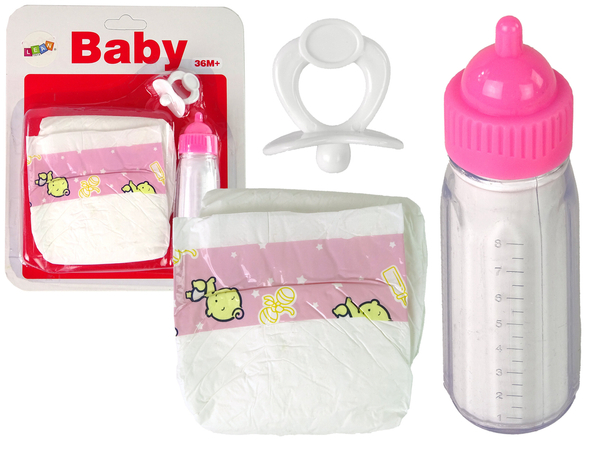 Baby Pacifier Bottle Nappies Play Set