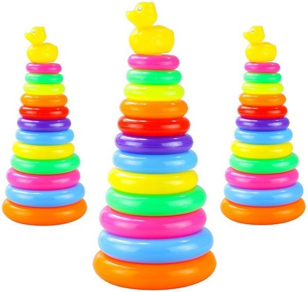 Baby Toddler Toy Stacking Rings Pyramid Stacker 