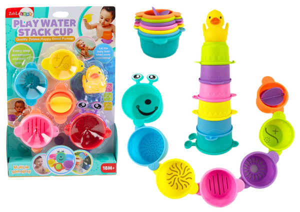 Bath Toys Cups With Holes Duck 8 El