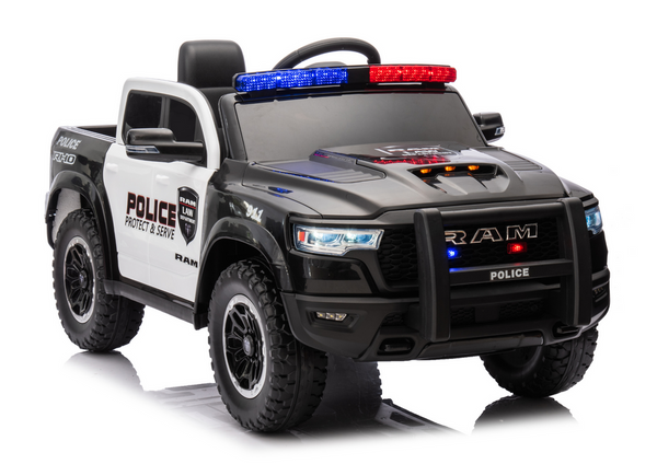 Battery Operated Car ZB618P Dodge Ram Police Black