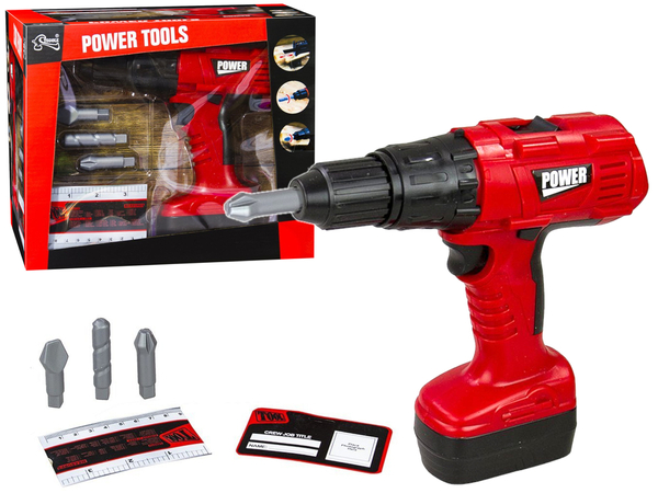 Battery Operated Drill Screwdriver Drill With Accessories Realistic Role Play 