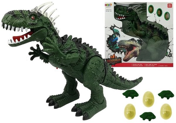 Battery-operated Dinosaur Egg Laying Green
