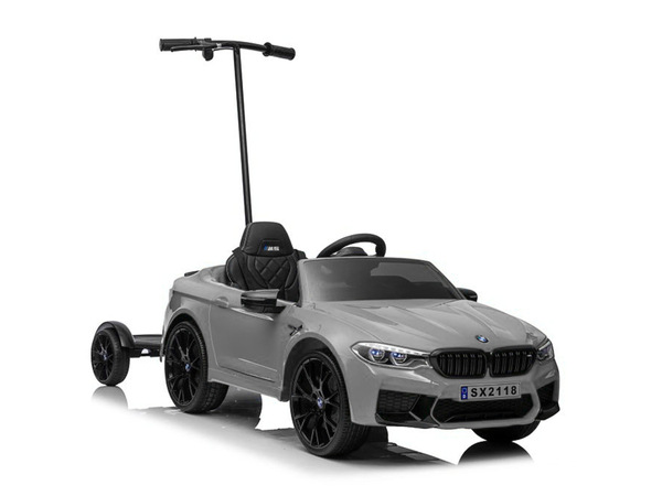 Battery-operated car BMW M5 with platform for parent,silver