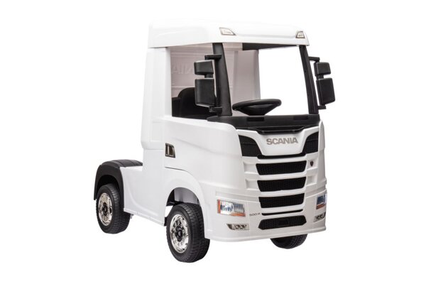 Battery-powered car Scania 500R HL698 White 4x4