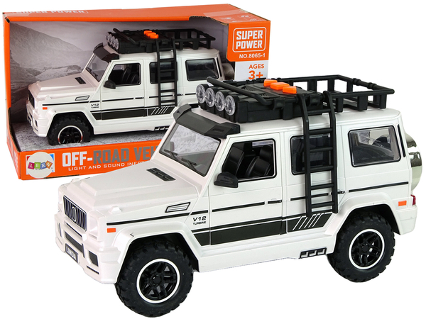 Battery-powered off-road car white